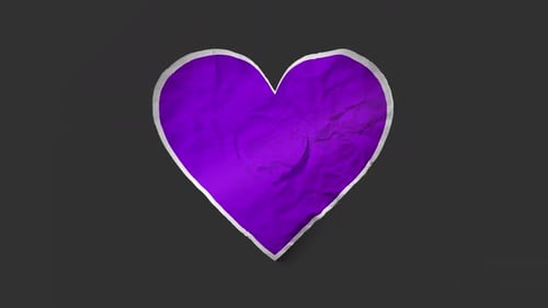 Crumpled Paper Heart Reveal Transition