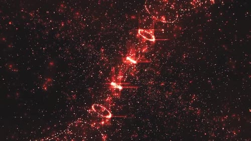 Yellow Glitter Galaxy Particles Background