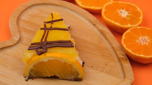 Tarta sabrosa de naranja