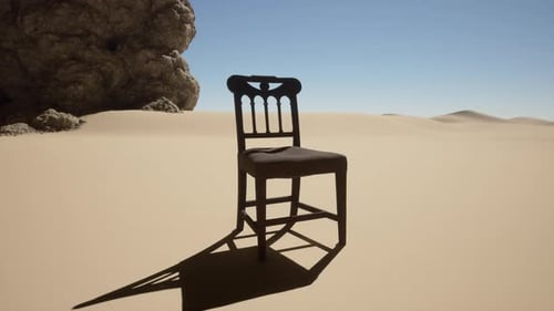 A Chair Sitting in the Middle of a Desert