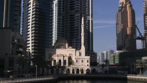 Masjid Al Rahim mosque in Dubai Marina district in Dubai, United Arab Emirates