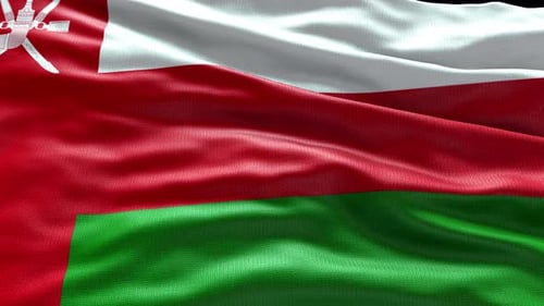 Realistic Waving Flag of Oman Loop