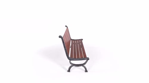 Bucle giratorio de objetos 3D Sitting Bench