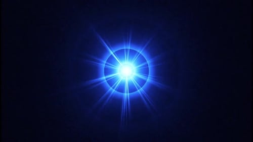 Blue Star Sun Flare Animation Background Loop V3