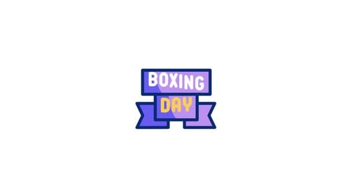 Modern Boxing Day Ribbon Title Animation