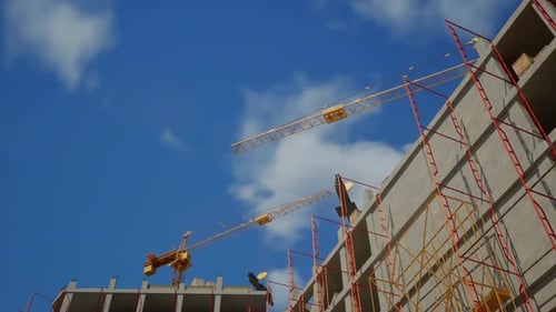 Obras de construcción de nuevos rascacielos