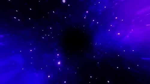 Futuristic Space Tunnel with Particle Travel Loop Background