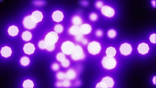Animated Purple Glowing Bokeh Background