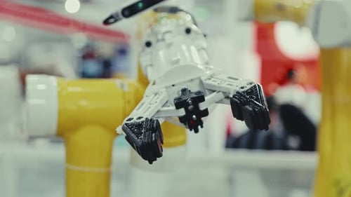 Robotic Hand in Work New High Tech Robot Arm Technology Artificial Intelligence