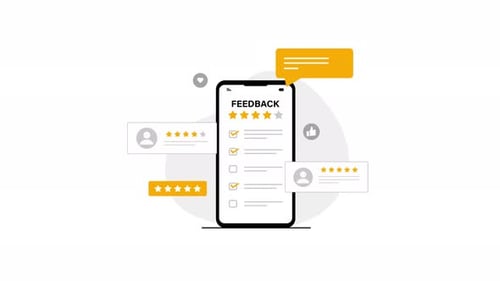 Flat Design Mobile Application Feedback Animation