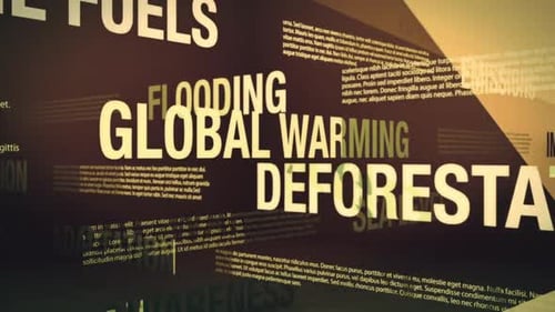 Animated 3D Word Cloud of Climate Change and Environmental Terms