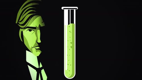 man transforming into monster with potion