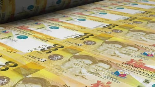Printing Philippine 500 Peso Banknotes on Production Line