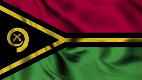 Vanuatu Flag Waving