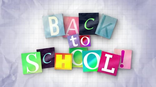 Magazine Paper Cutout Letters Back To School Caption
