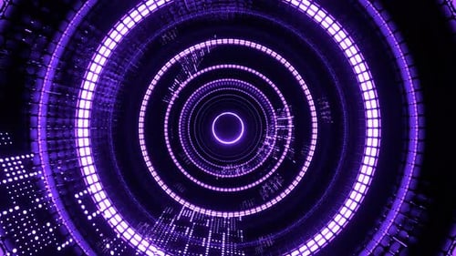 Violetter pulsierender LED-Tunnel-Hintergrund VJ Loop In 4K