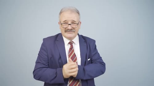 Worried Man in Suit Showing Stress and Concern
