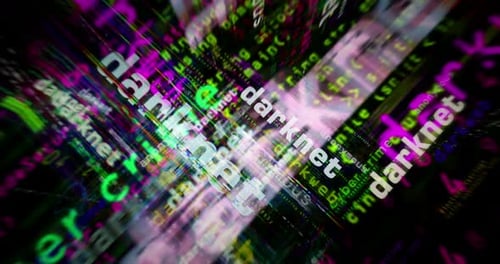 Média Darknet et écran abstrait en boucle parfaite