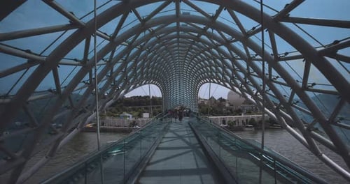 Pedestrian Bridge Of Peace In Tbilisi