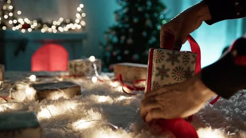 A Christmas Gift Box Preparation