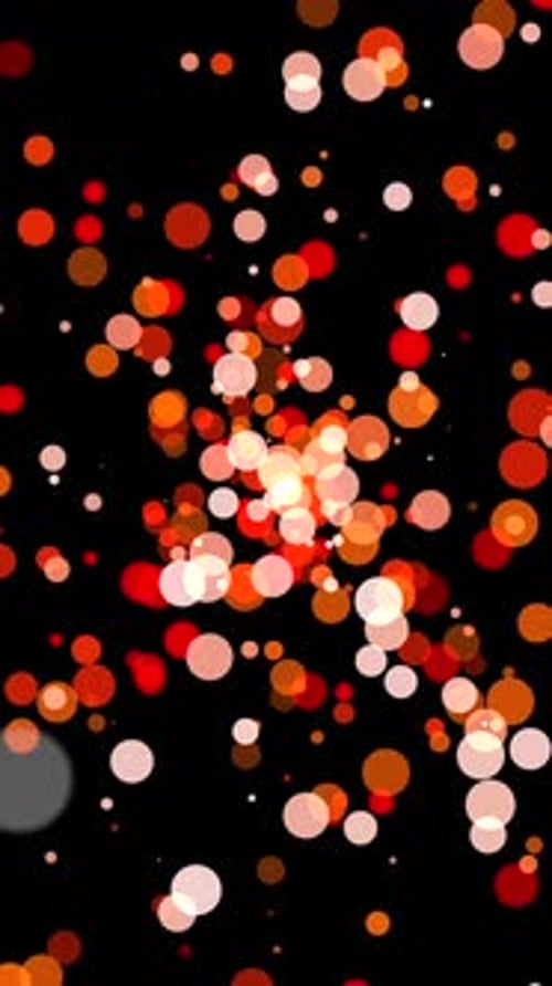 Abstract Red and Orange Bokeh Particle Animation