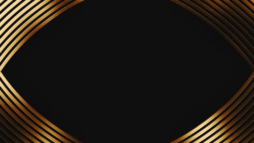Dynamic Golden Ellipse Frame Reveal Animation Loop