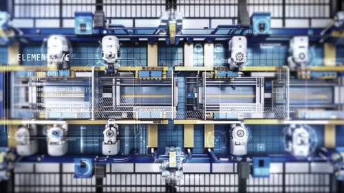 Automatización del trabajo de transporte de producción mediante programación