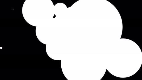 Glamour Collection: White circles expanding across to cover a black background