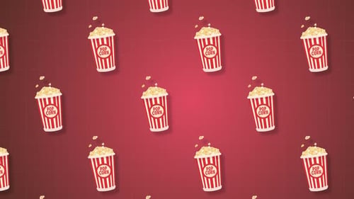 Popcorn 3D Animation Background