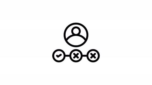 user profile line icon animation