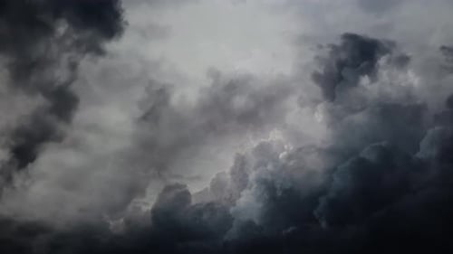 thunderstorms and Dark Storm Clouds Are Moving 4K
