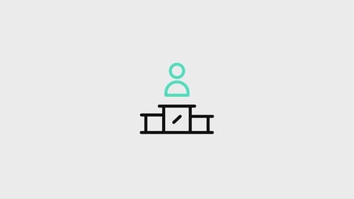 Minimalist Animated Podium Icons for Business and Achievement