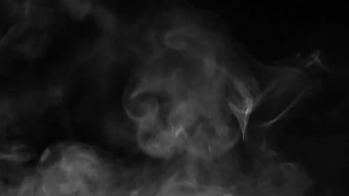 Weißer Rauch, schwarzer Hintergrund