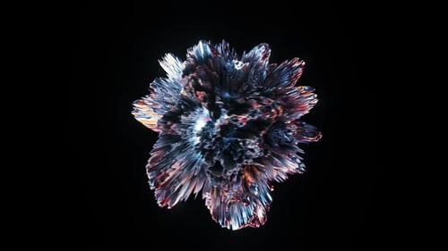 Abstract Metallic Liquid Shape Loop