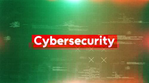 Palavra sobre cibersegurança em hackers e cibersegurança na tela digital