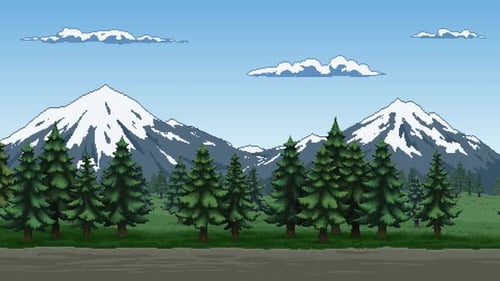 Pixelkunst-Wald
