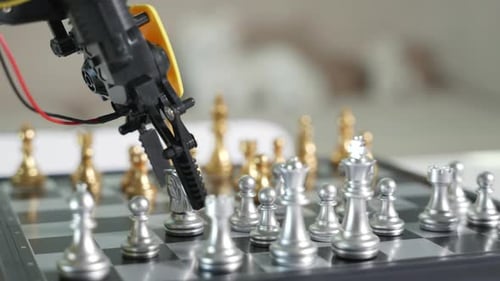 Robotic Arm Playing Chess Game