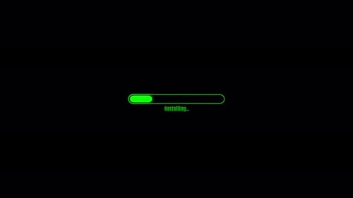 Animação da barra de carregamento, conceito de vídeo da barra de progresso