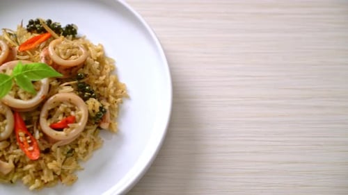 Delicious Squid and Rice Dish