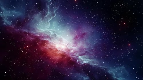 Colorful Abstract Nebula and Stars Space Background
