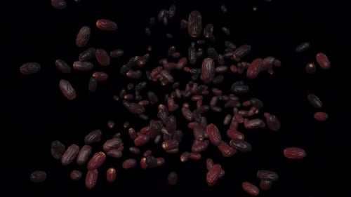 Falling Medjool Dates Seamless Loop for Ramadan Celebration