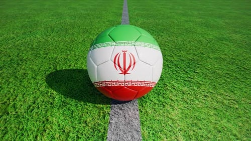 Rotating Soccer Ball with National Flag Design