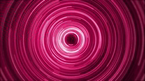 Glowing Red Neon Circle Motion Background, Light Circle Rotate Animation Motion, Abstract High