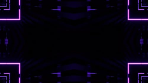 Turquoise And Purple Striped Neon Symmetrical Mirror Flashing Background Vj Loop In 4K
