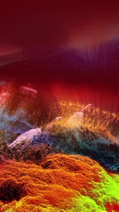 Vibrant Abstract Particle Waves Motion Background