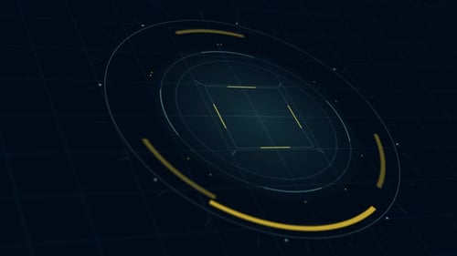 Abstract Circle and line HUD technological futuristic elements.