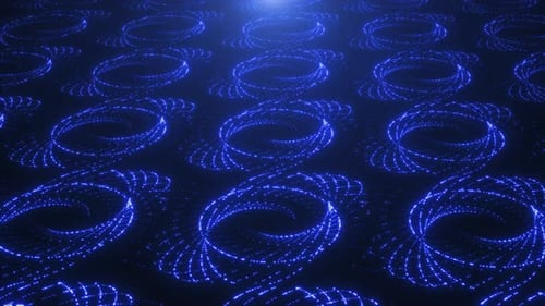 Glowing blue Dot Circle High Tech with optical light effects Background. Computer Data Tech Loop Ani