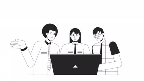 Mentoring Work Bw Animation