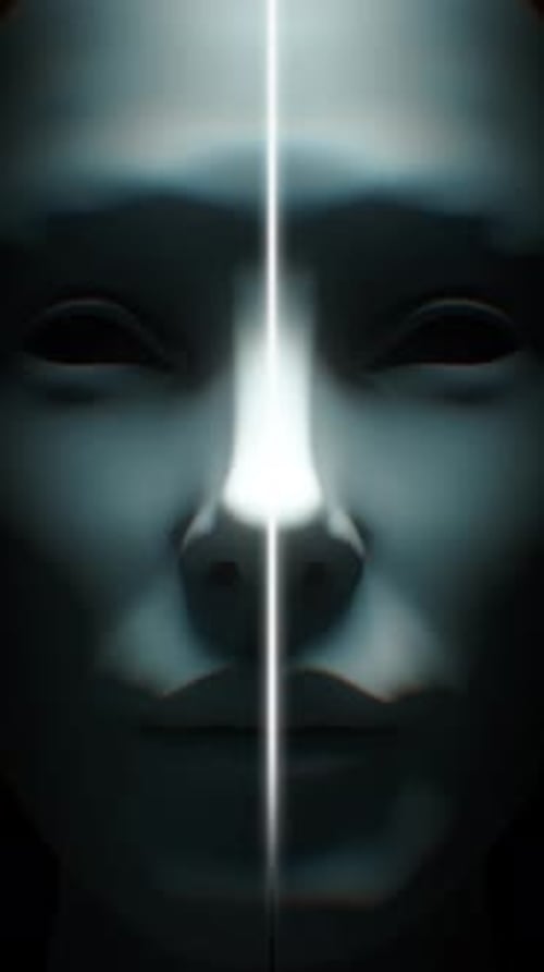 Abstract 3D Face Animation with Vertical Light Scan