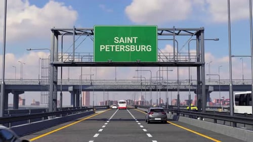SAINT PETERSBURG Road Sign
